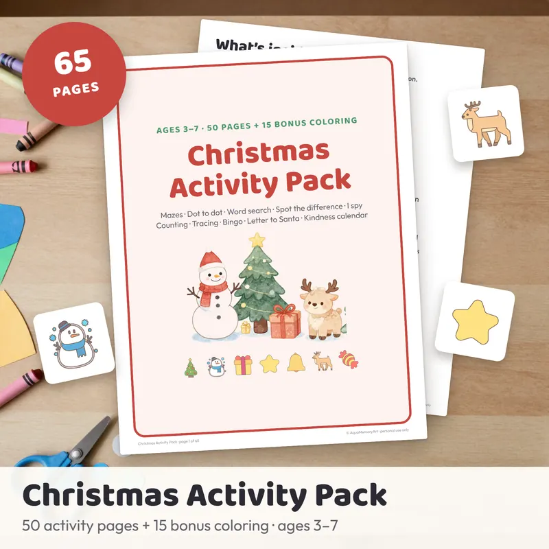 Christmas Activity Pack printable cover